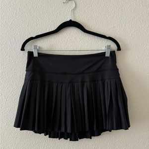 Goldhinge Black Pleated Tennis Skirt Large